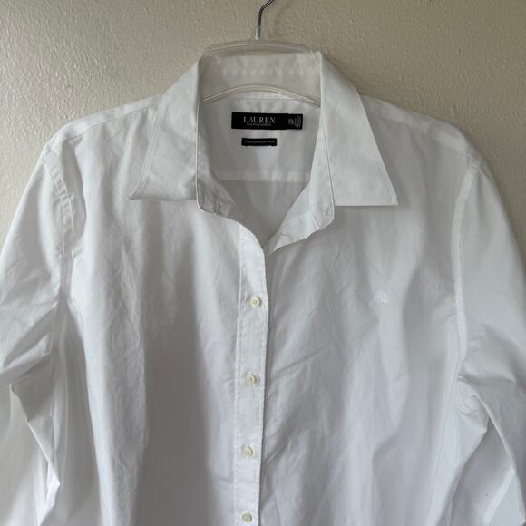 Lauren Ralph Lauren Strztch Non iron BLACK LABEL Crisp white logo shirt size XXL - Picture 3 of 9